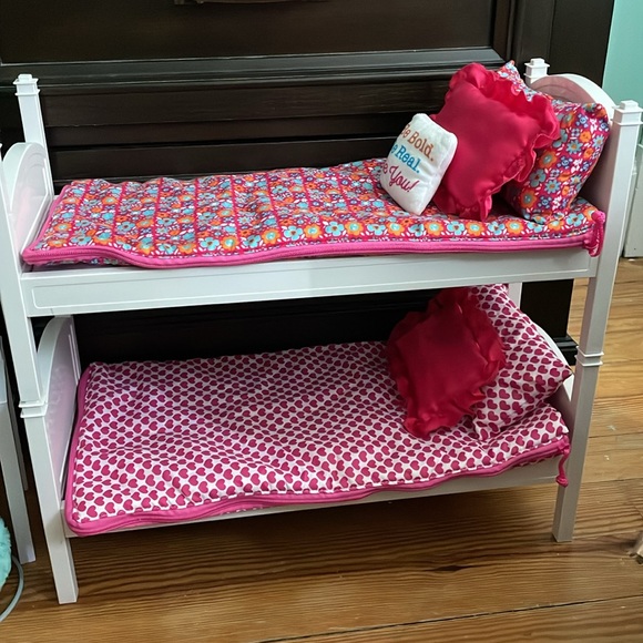 American Girl doll bed and desk set with accessories and clothes - Picture 8 of 16
